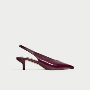 Zara sling back high heel court shoes